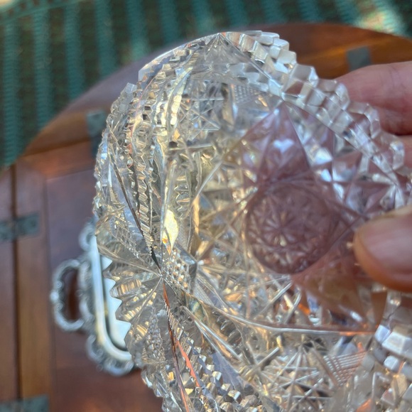 Antique Cut Glass Candy Dish - Picture 8 of 10